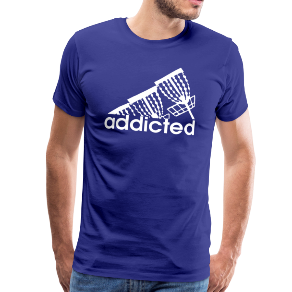 Addicted (to frisbee golf) Men's Premium T-Shirt - royal blue