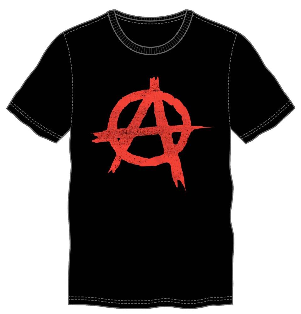 Anarchy Symbol Sign Punk Rock Men's Black T-Shirt Tee Shirt