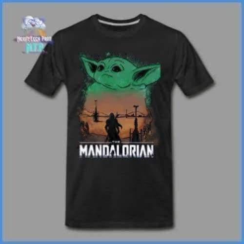 Baby Yoda Mandalorian Tee - S - Mens Premium T-Shirt