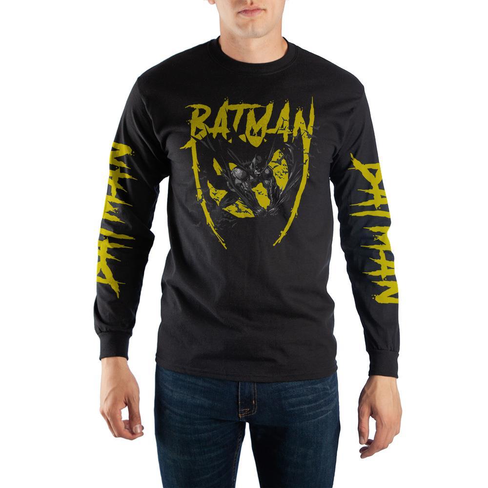 Black and Yellow Long Sleeve Batman T-Shirt