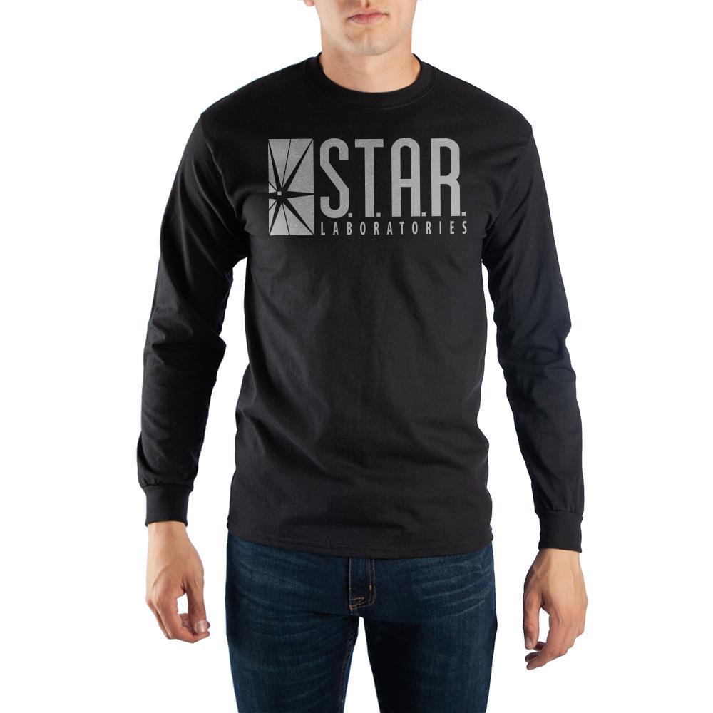 Black Long Sleeve Flash T-Shirt with Star Laboratories Logo