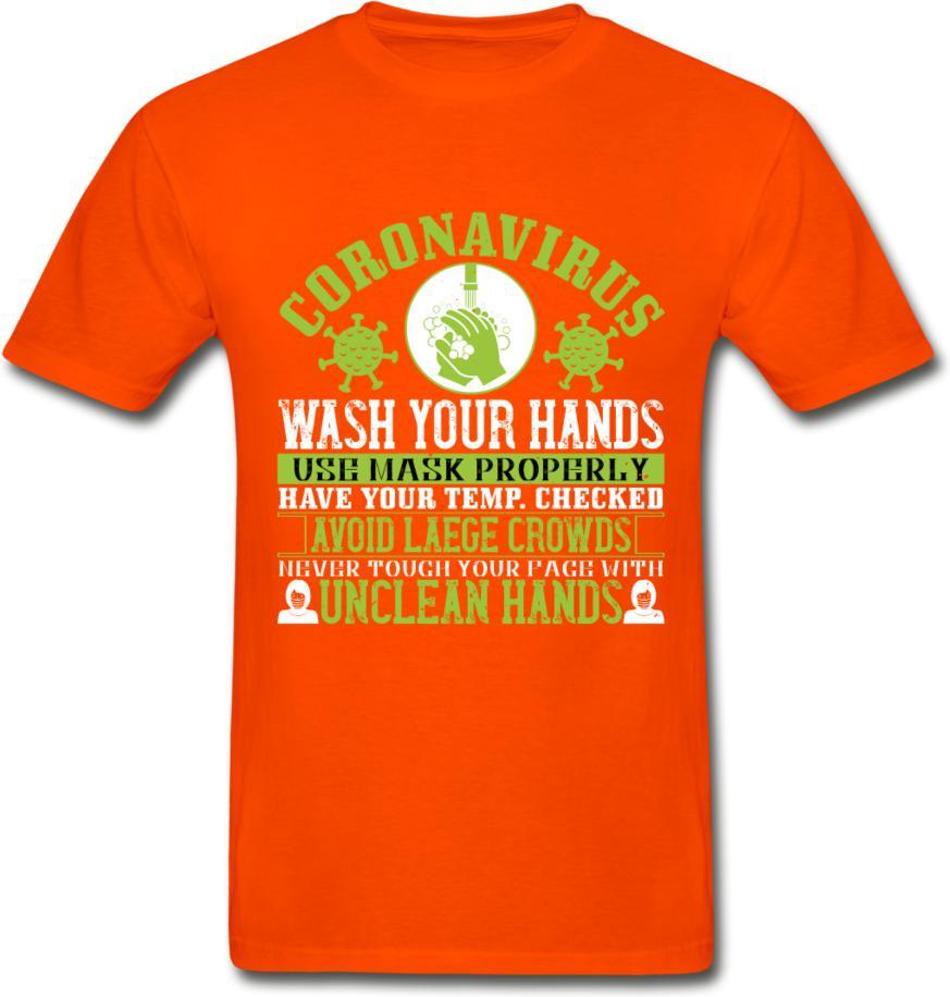 Covid Common Sense- Adult Tagless T-Shirt - orange
