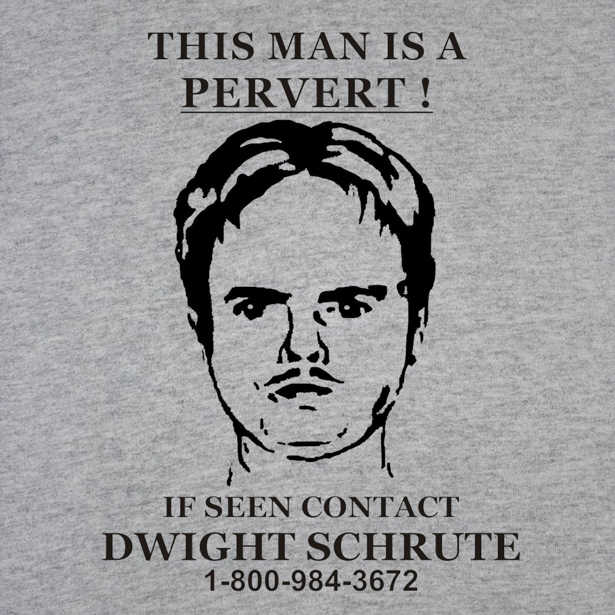 Dwight Schrute Pervert Sign Men's T-Shirt