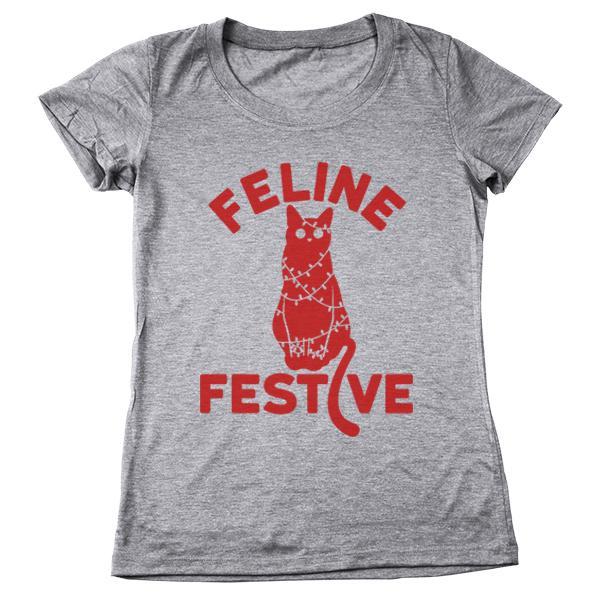 Feline Festive Women's Relaxed Fit Tri-Blend T-Shirt
