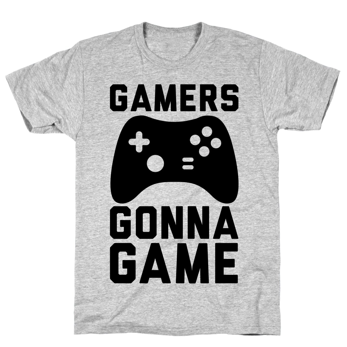 Gamers Gonna Game Athletic Gray Unisex Cotton Tee