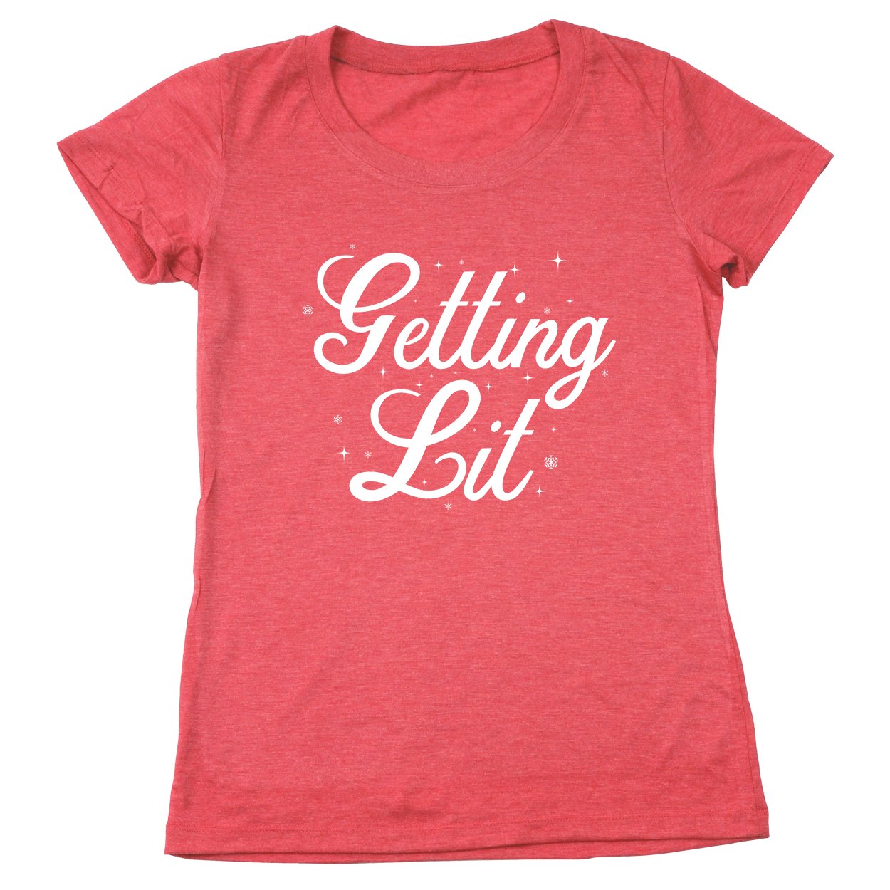 Getting Lit Christmas Xmas Women's Relaxed Fit Tri-Blend T-Shirt