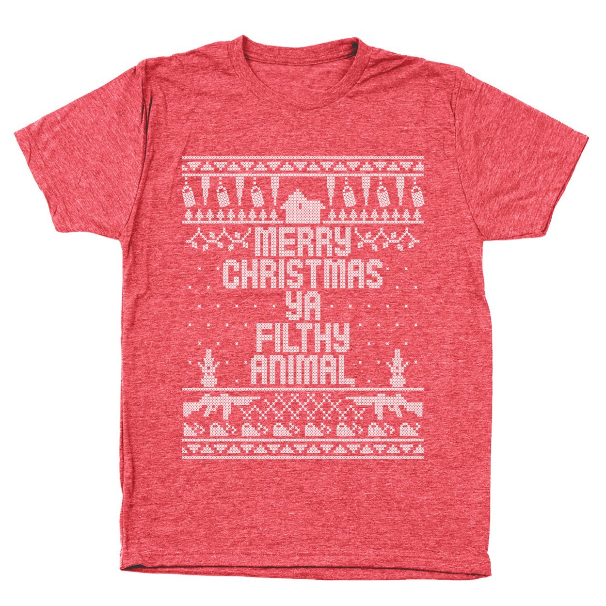 Home Merry Christmas Ya Filthy Animal Men's Tri-Blend T-Shirt