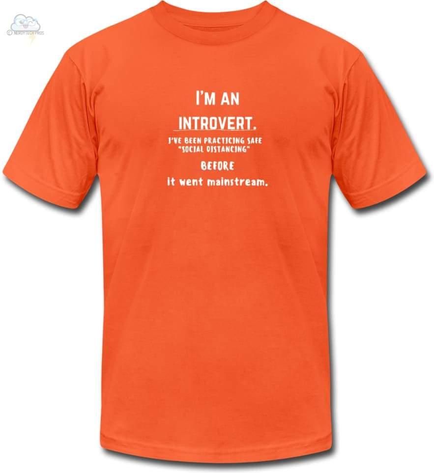 Im an introvert -Unisex Jersey T-Shirt - orange / S - Unisex Jersey T-Shirt by Bella + Canvas