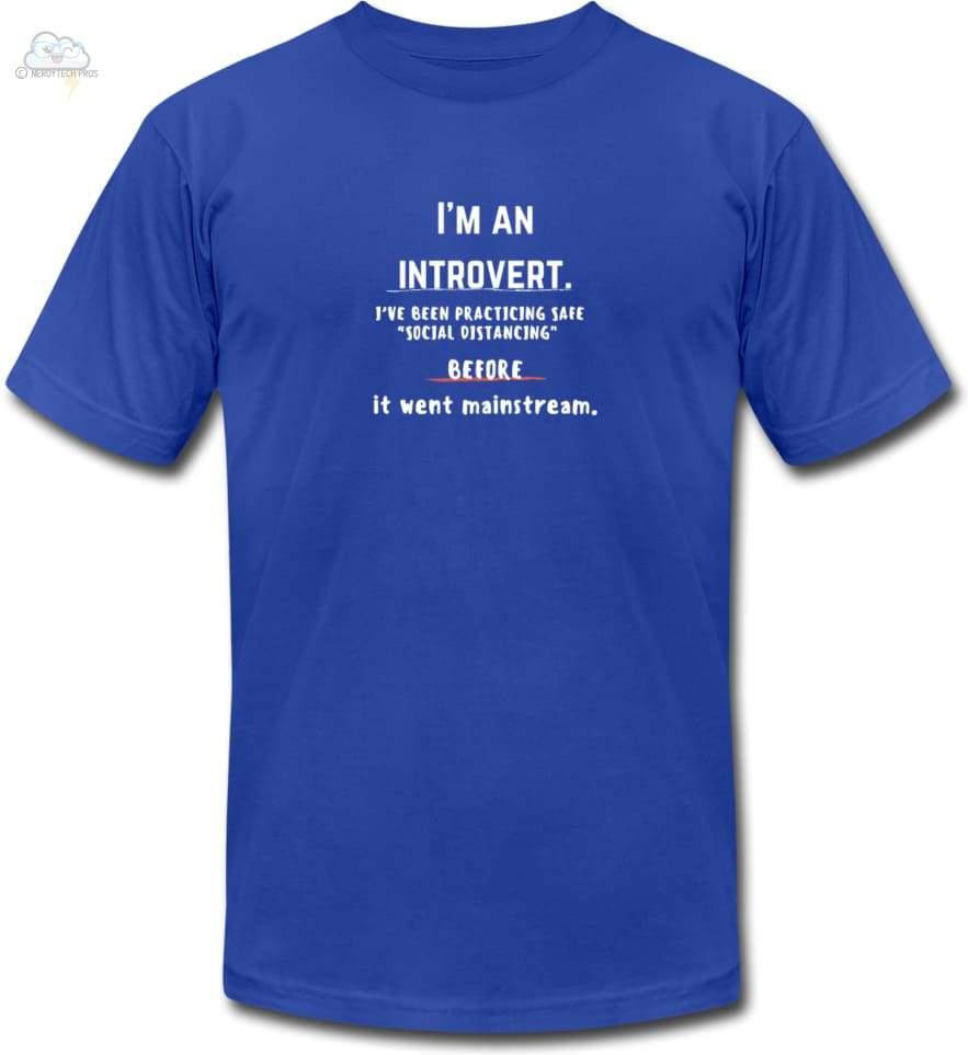 Im an introvert -Unisex Jersey T-Shirt - royal blue / S - Unisex Jersey T-Shirt by Bella + Canvas