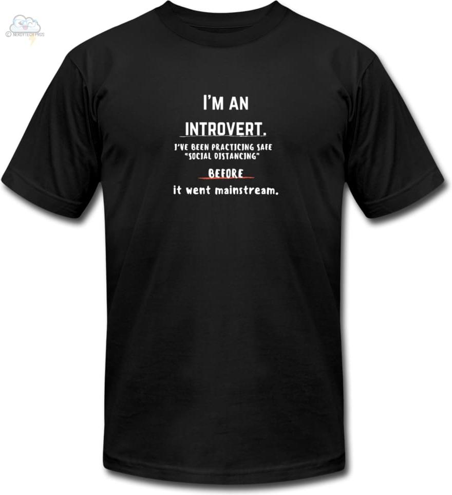 Im an introvert -Unisex Jersey T-Shirt - black / S - Unisex Jersey T-Shirt by Bella + Canvas