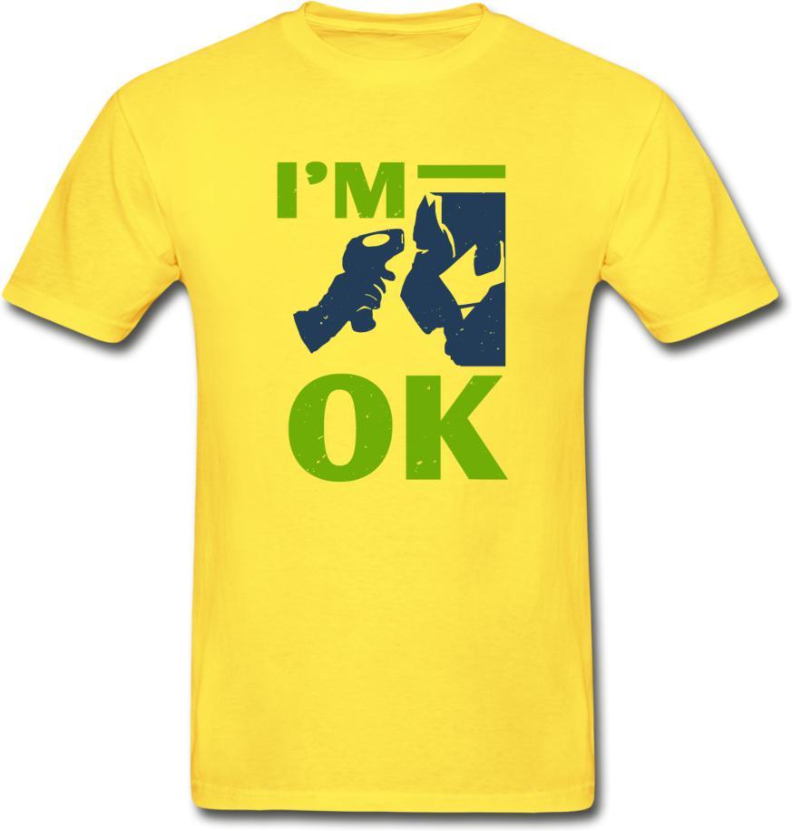 I'm Ok- Hanes Adult Tagless T-Shirt - yellow