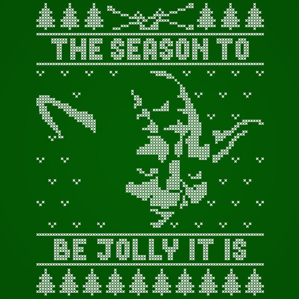 Jolly Yoda Ugly Christmas Sweater Men's T-Shirt