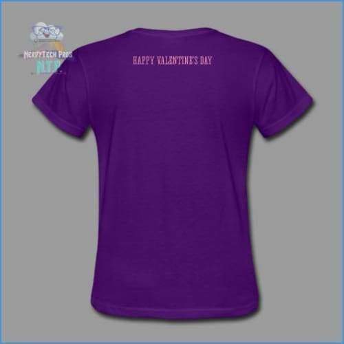 Love you to the Moon and Back - Valentines Premium Ladies Tee - purple / S - Womens T-Shirt