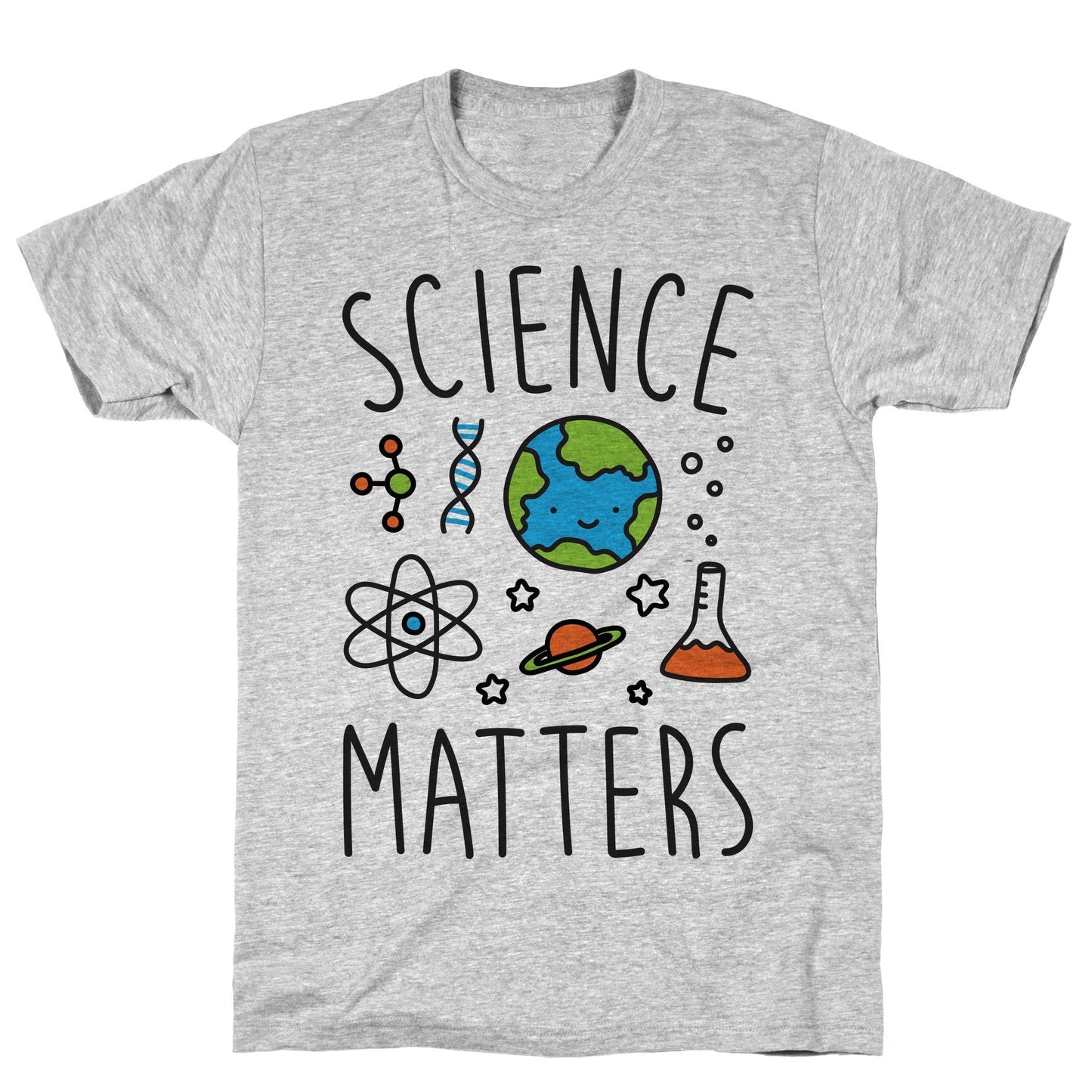 Science Matters Athletic Gray Unisex Cotton Tee