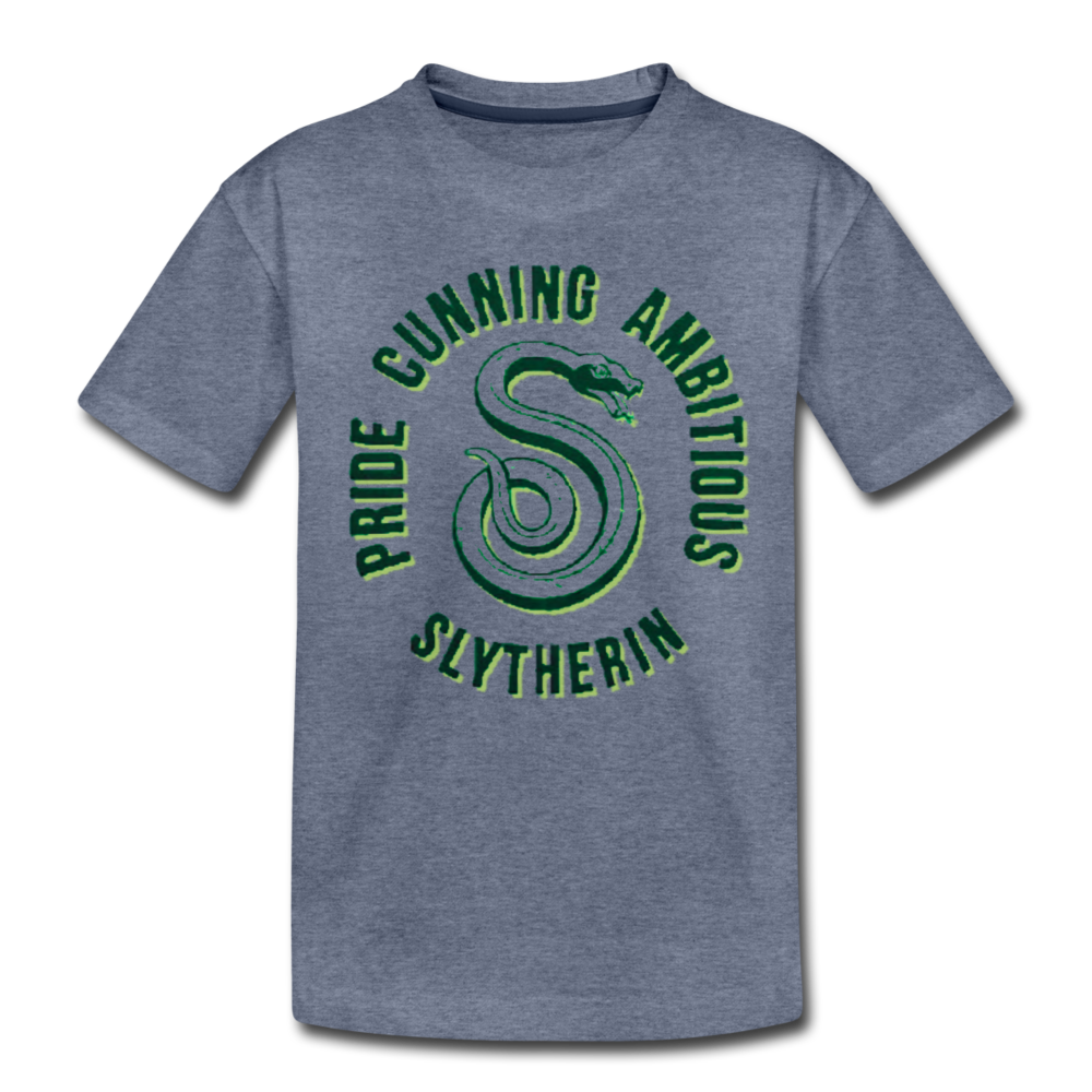 Slytherin pride- Kids' Premium T-Shirt - heather blue