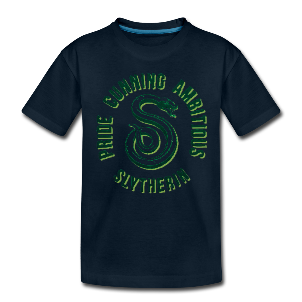 Slytherin pride- Kids' Premium T-Shirt - deep navy