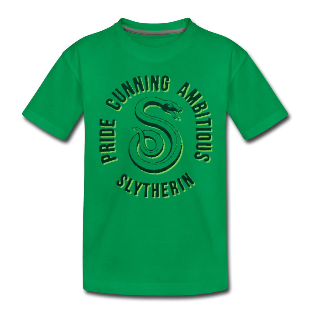 Slytherin pride- Kids' Premium T-Shirt - kelly green