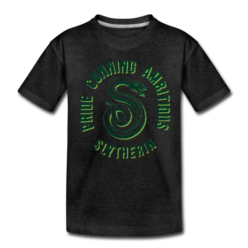Slytherin pride- Kids' Premium T-Shirt - charcoal gray