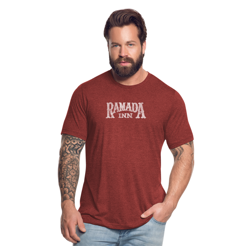 -American Road Trip Ramada Inn T-Shirt- - heather cranberry