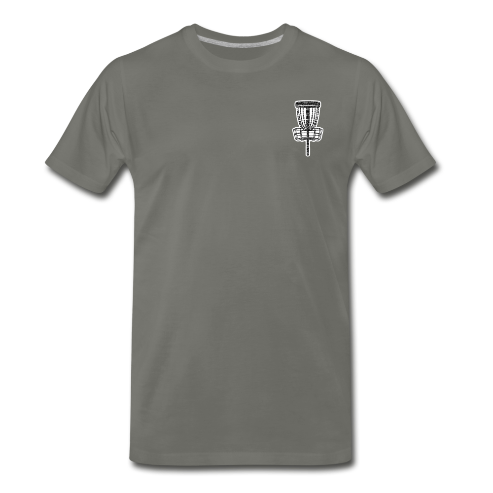 Throws Before Bros- Curved Logo-Unisex Premium T-Shirt - asphalt gray