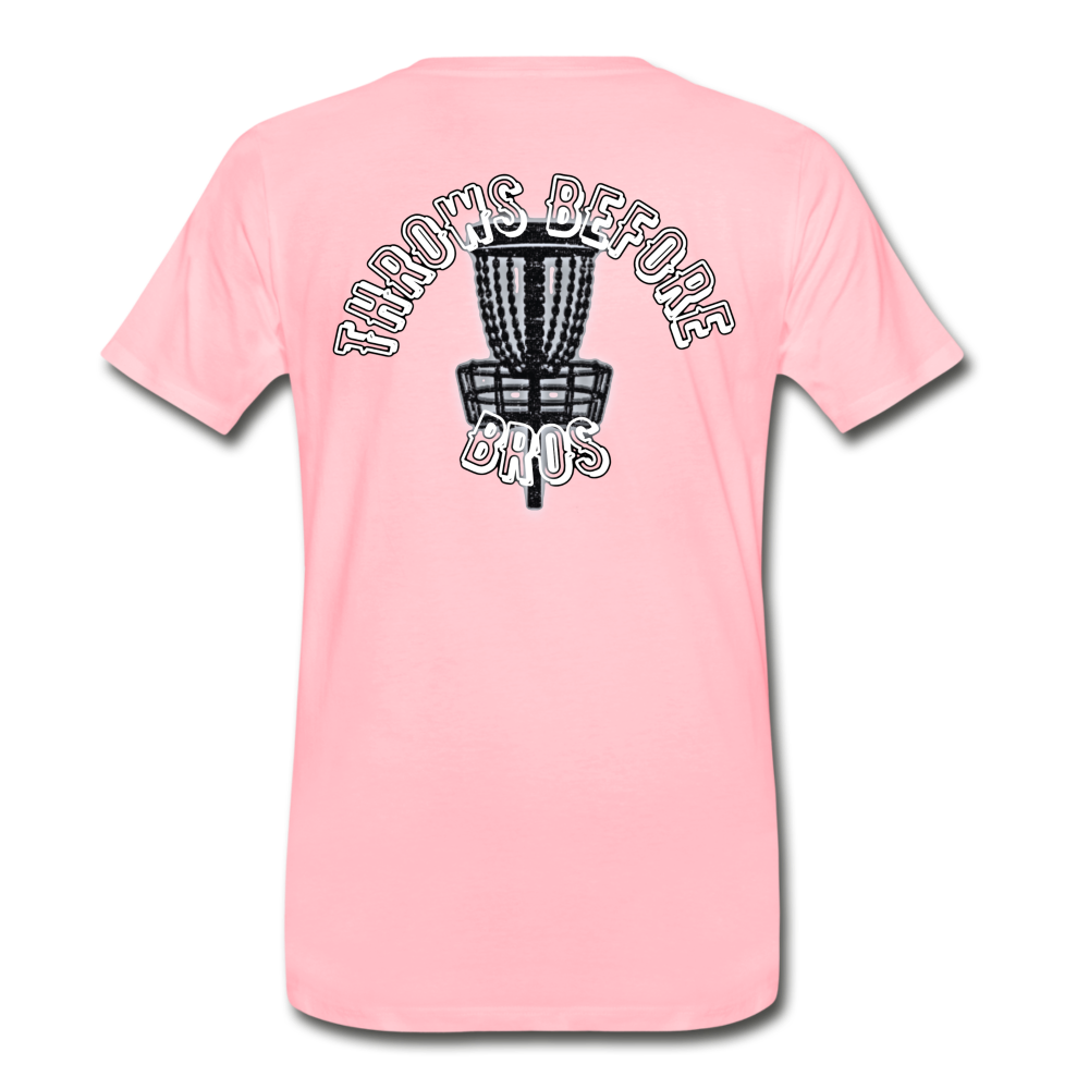 Throws Before Bros- Curved Logo-Unisex Premium T-Shirt - pink