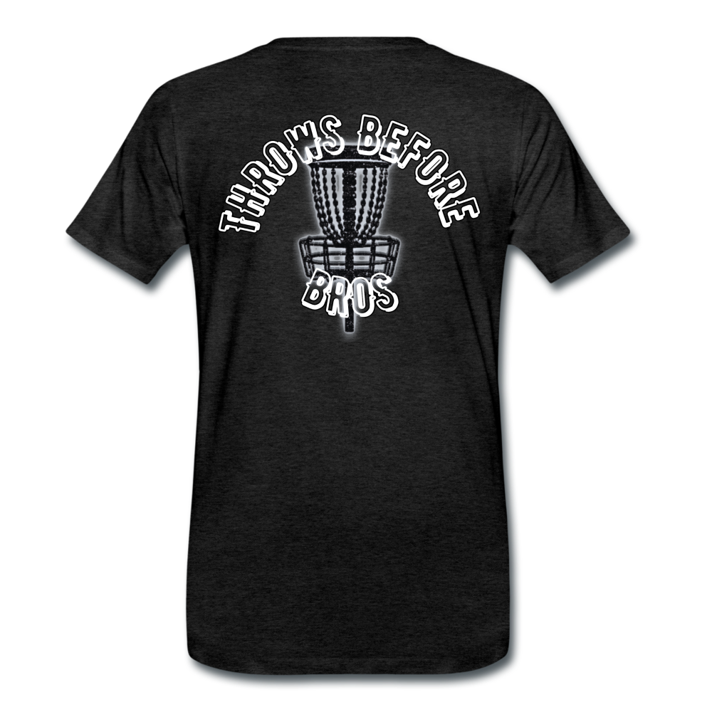 Throws Before Bros- Curved Logo-Unisex Premium T-Shirt - charcoal grey