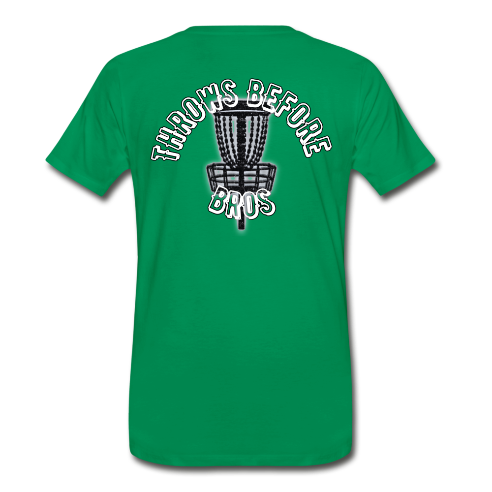 Throws Before Bros- Curved Logo-Unisex Premium T-Shirt - kelly green