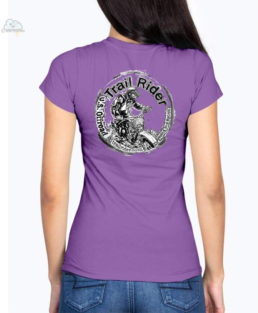 Trail Rider-Fruit of the Loom Ladies - V Neck Tee - Purple / S - Shirts