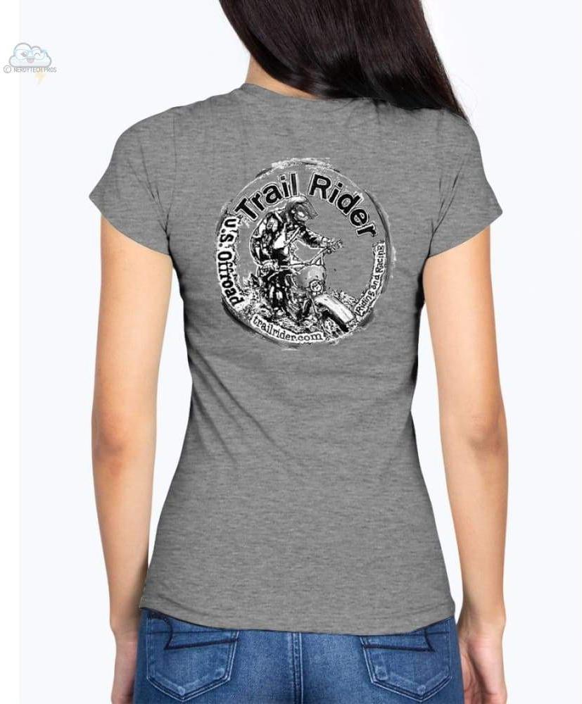Trail Rider-Fruit of the Loom Ladies - V Neck Tee - Athletic Heather / S - Shirts