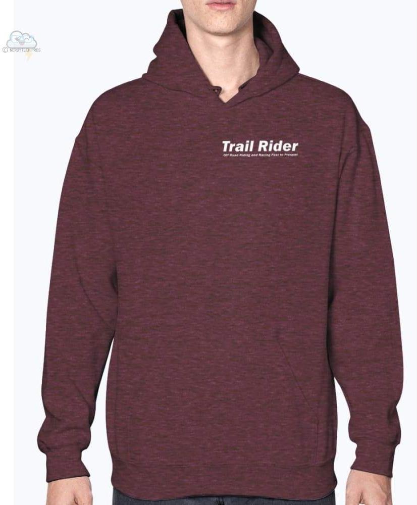 Trail Rider- Gildan- Hoodie - Ht Sp Drk Maroon / S - Sweatshirts