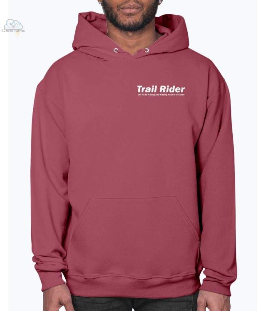 Trail Rider- Jerzees - Unisex Hoodie - Cardinal Red / S - Sweatshirts