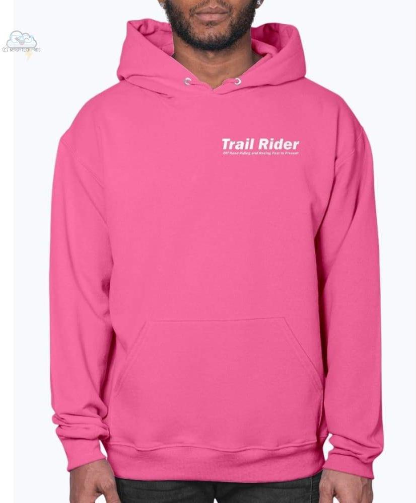 Trail Rider- Jerzees - Unisex Hoodie - Cyber Pink / S - Sweatshirts