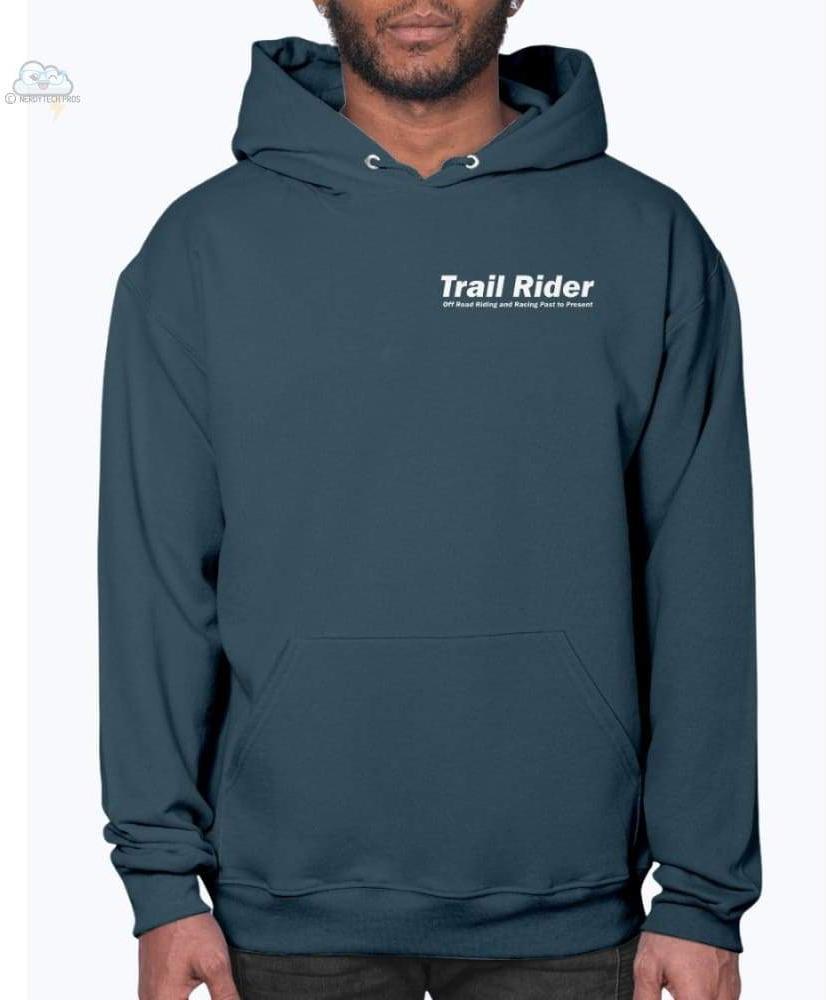 Trail Rider- Jerzees - Unisex Hoodie - J Navy / S - Sweatshirts