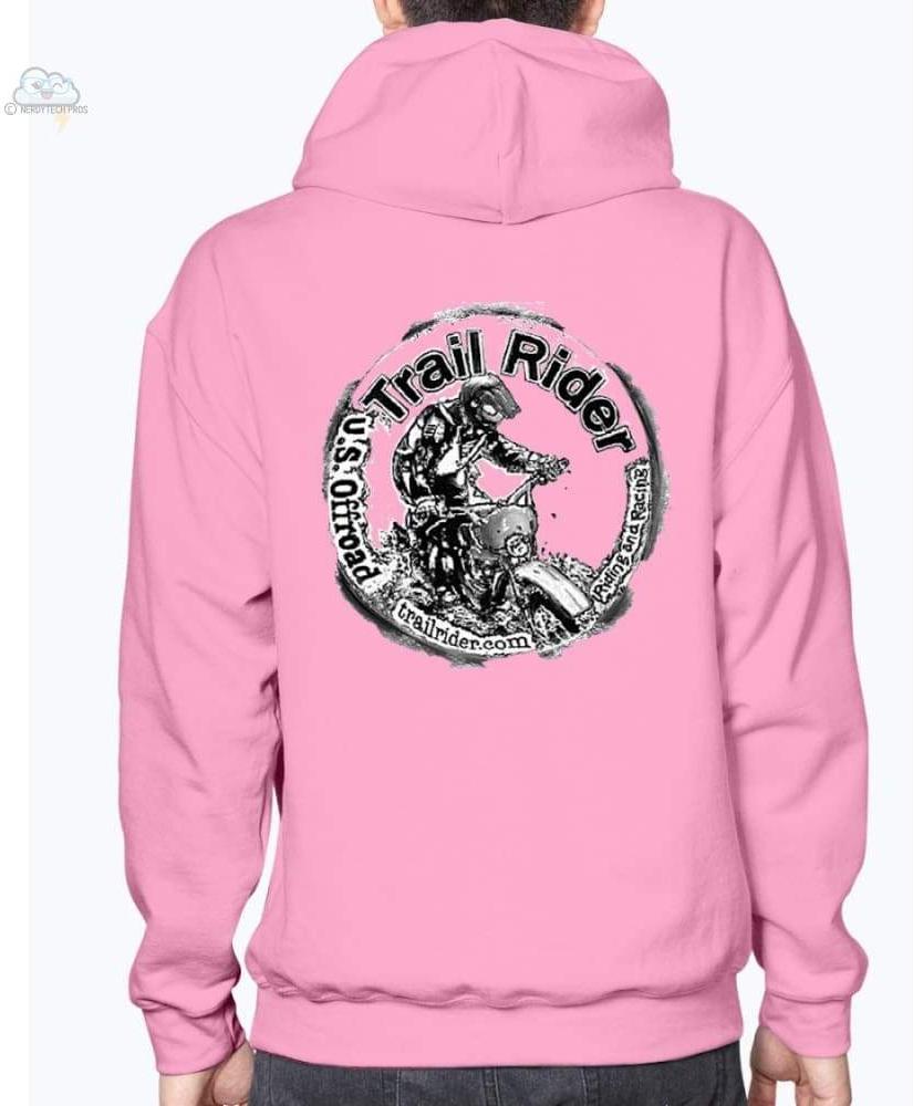 Trail Rider- Unisex- Gildan Hoodie - Safety Pink / S - Sweatshirts