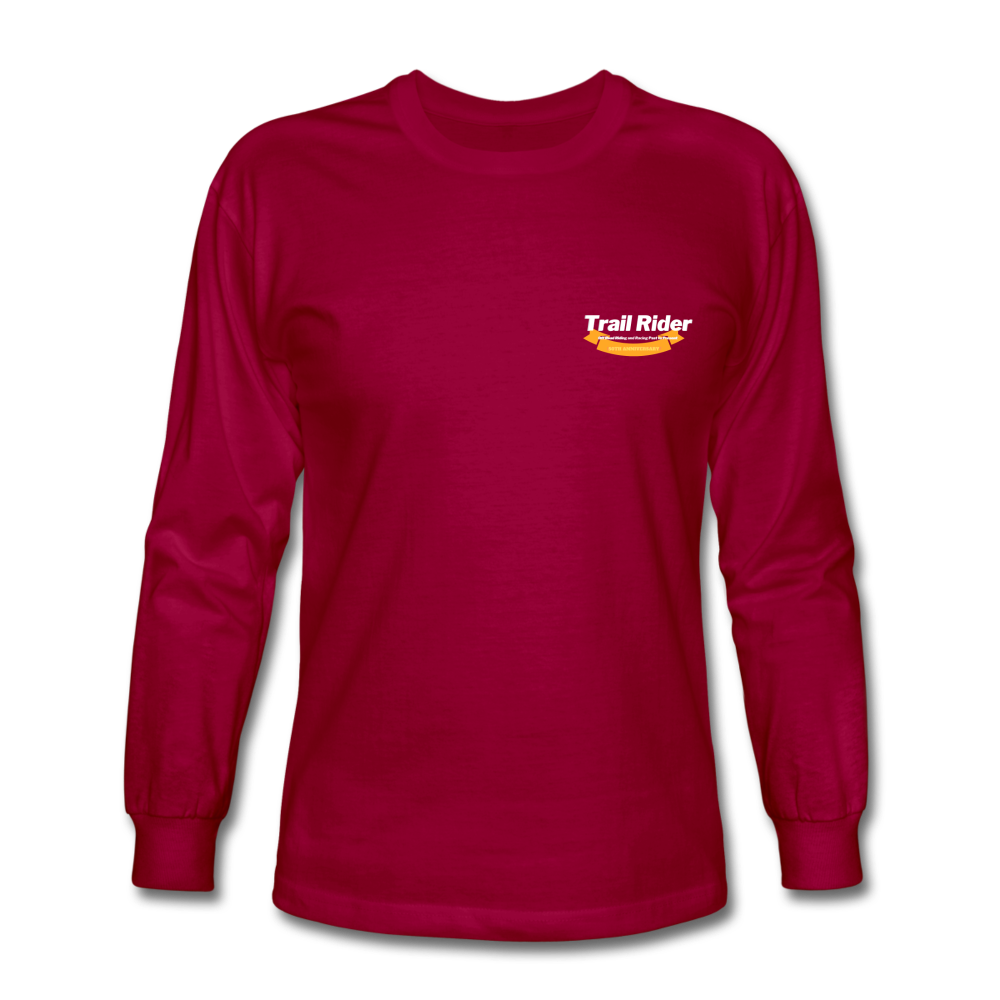 TrailRider 50th Anniversary- Men's Long Sleeve T-Shirt(fruit of the loom brand) - dark red