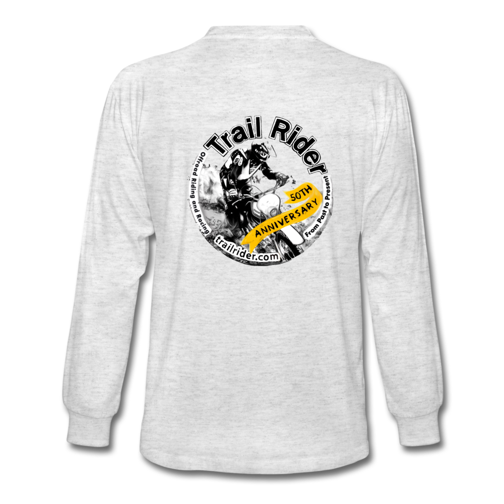 TrailRider 50th Anniversary- Men's Long Sleeve T-Shirt(fruit of the loom brand) - light heather gray