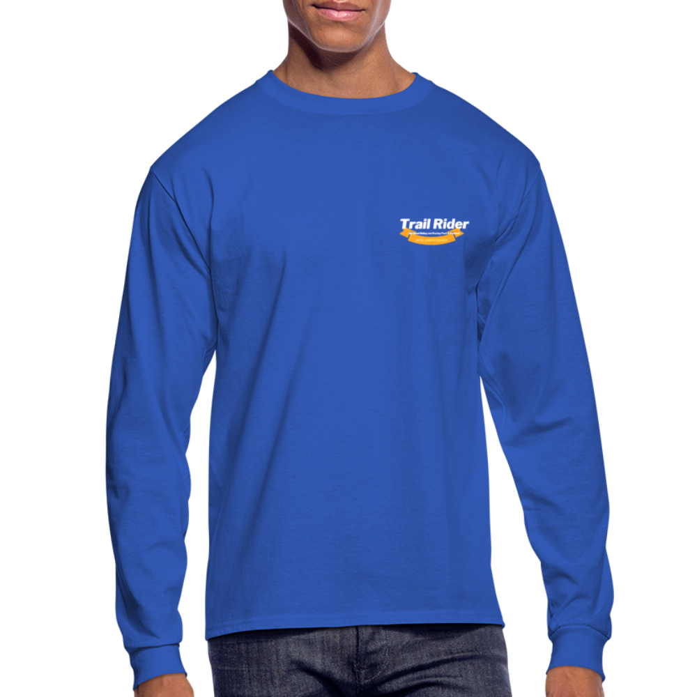 TrailRider 50th Anniversary- Men's Long Sleeve T-Shirt(fruit of the loom brand) - royal blue