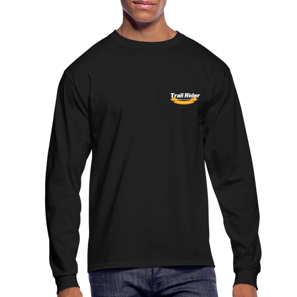 TrailRider 50th Anniversary- Men's Long Sleeve T-Shirt(fruit of the loom brand) - black