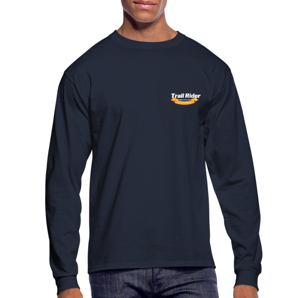 TrailRider 50th Anniversary- Men's Long Sleeve T-Shirt(fruit of the loom brand) - navy