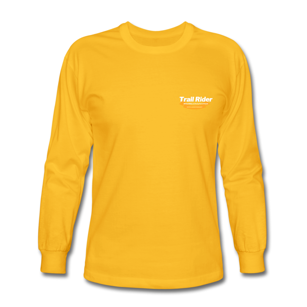 TrailRider 50th Anniversary- Men's Long Sleeve T-Shirt(fruit of the loom brand) - gold