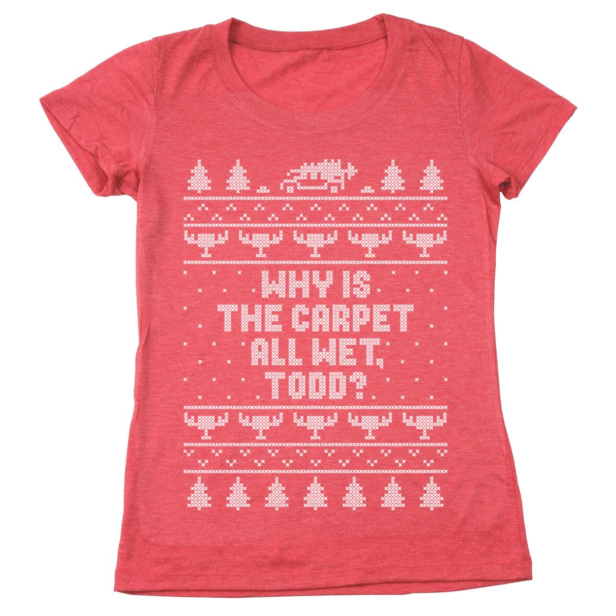 Why Is The Carpet Wet Todd Women's Relaxed Fit Tri-Blend T-Shirt